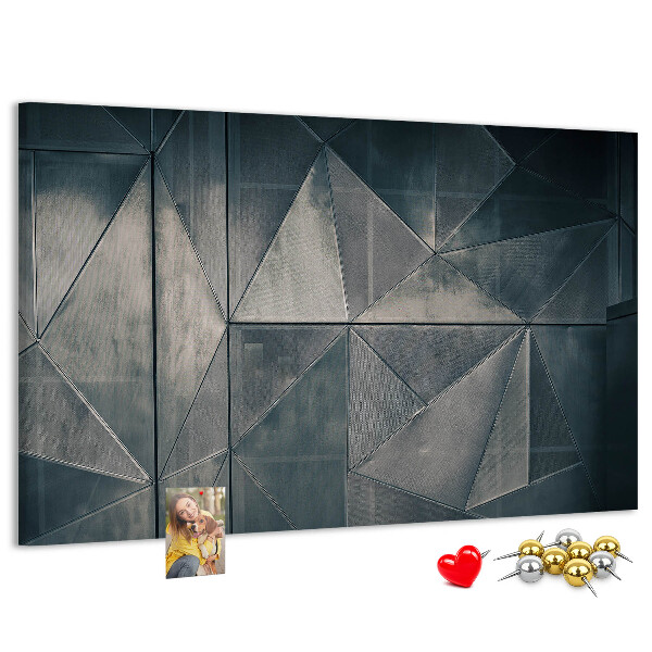 Cork memo board Metal abstraction