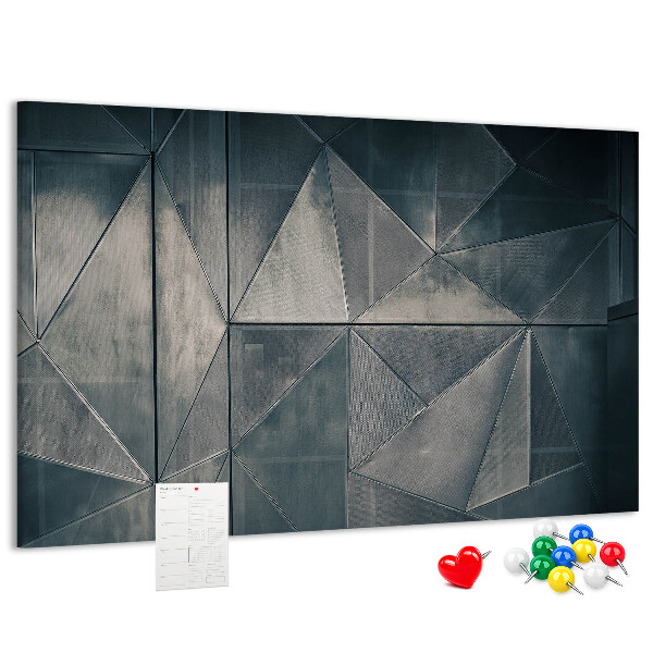 Cork memo board Metal abstraction