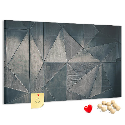 Cork memo board Metal abstraction