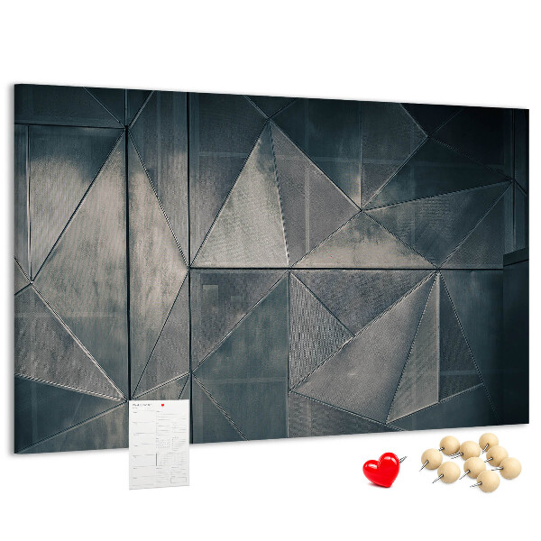 Cork memo board Metal abstraction