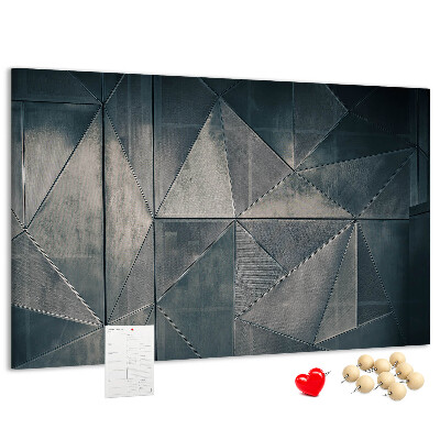Cork memo board Metal abstraction