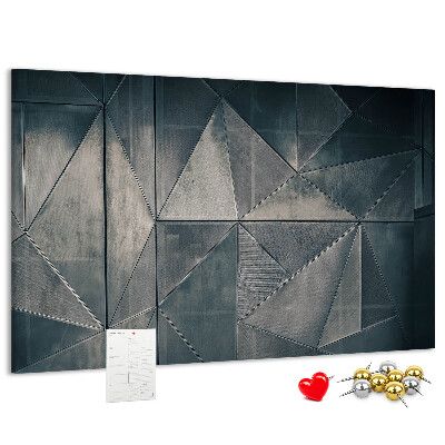 Cork memo board Metal abstraction