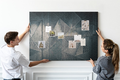 Cork memo board Metal abstraction