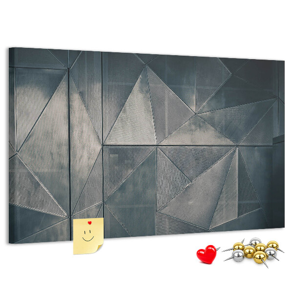 Cork memo board Metal abstraction