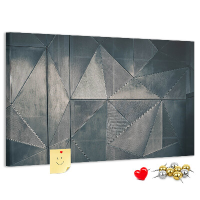 Cork memo board Metal abstraction