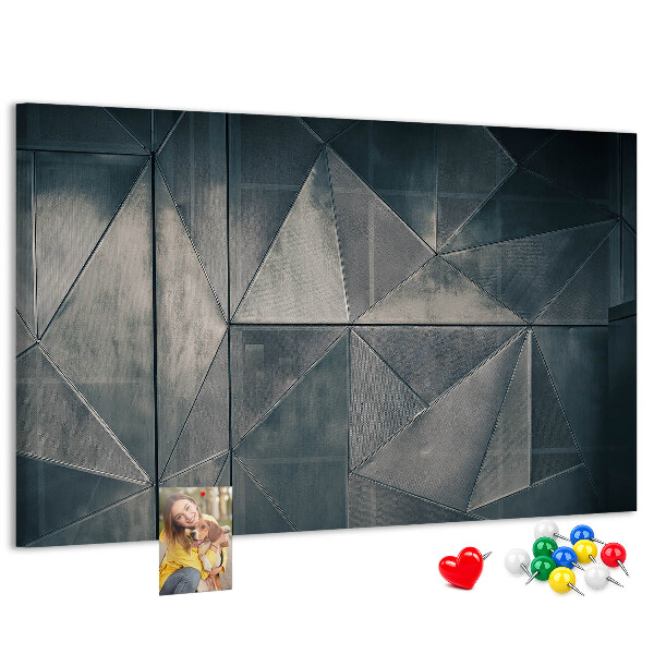 Cork memo board Metal abstraction