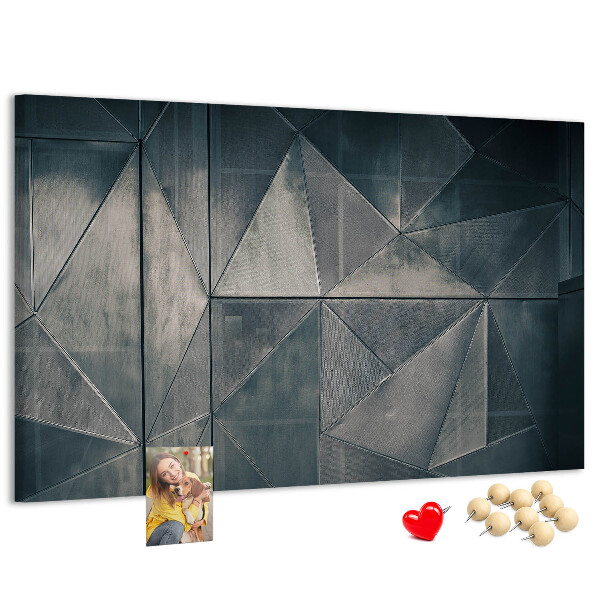Cork memo board Metal abstraction