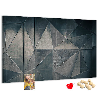 Cork memo board Metal abstraction