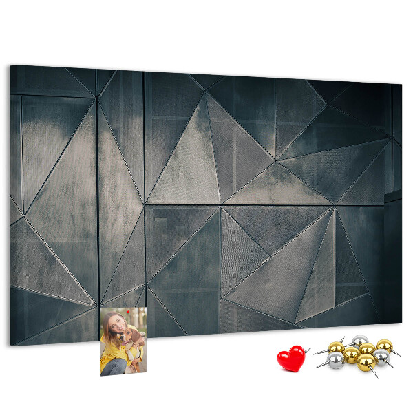 Cork memo board Metal abstraction