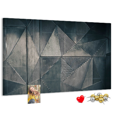Cork memo board Metal abstraction