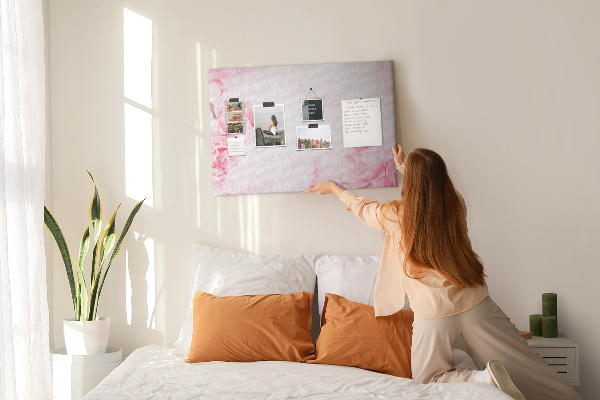 Cork memo board Blooming flowers