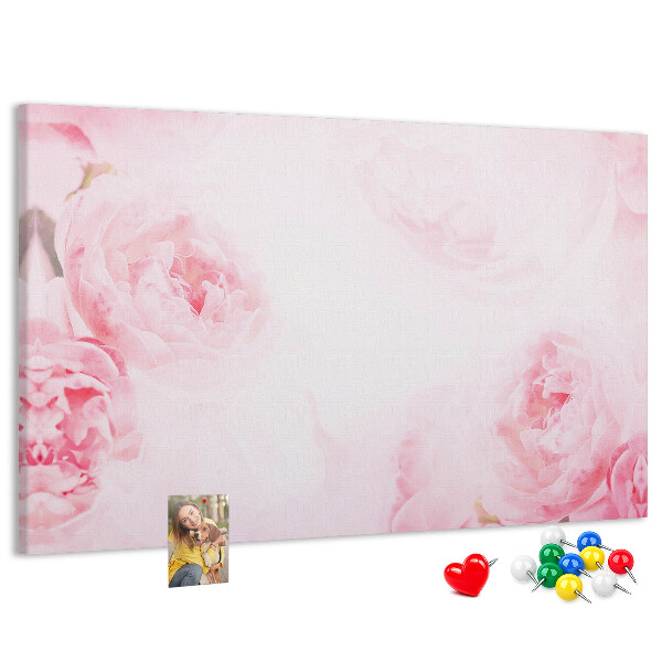 Cork memo board Blooming flowers