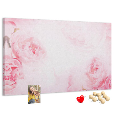 Cork memo board Blooming flowers