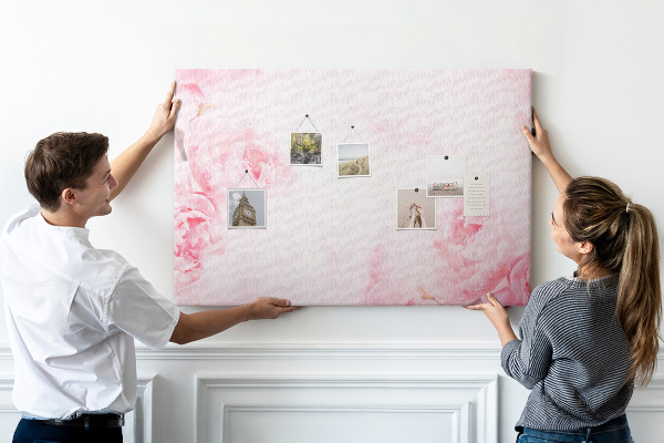 Cork memo board Blooming flowers