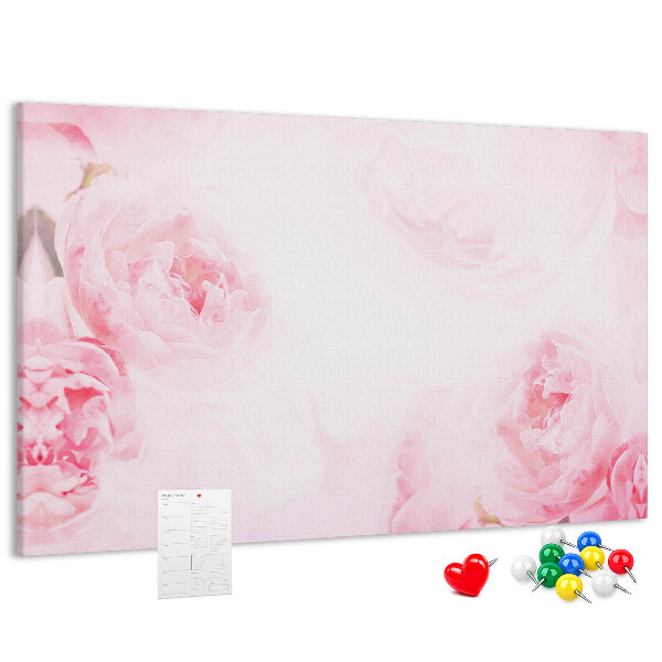 Cork memo board Blooming flowers