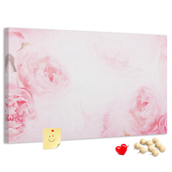 Cork memo board Blooming flowers