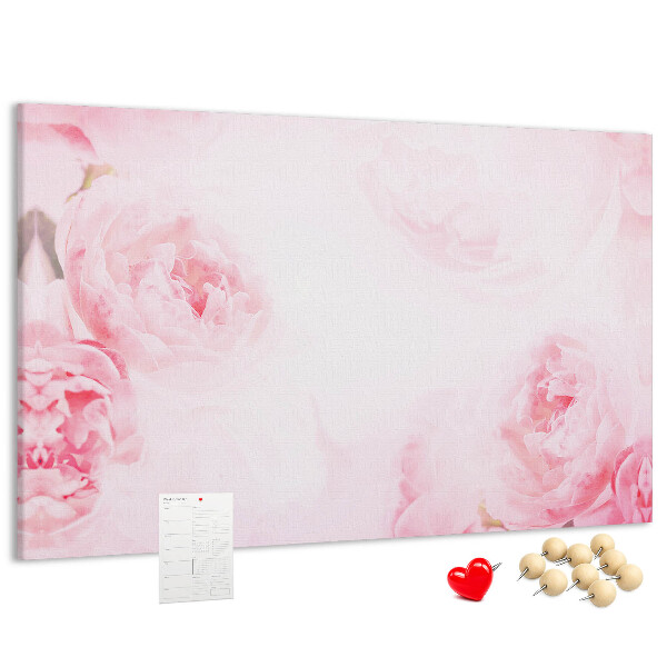 Cork memo board Blooming flowers
