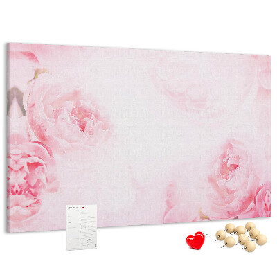 Cork memo board Blooming flowers