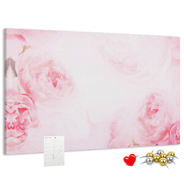 Cork memo board Blooming flowers
