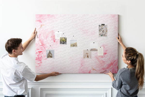 Cork memo board Blooming flowers