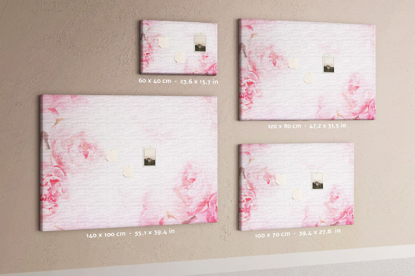 Cork memo board Blooming flowers