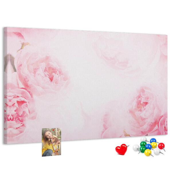 Cork memo board Blooming flowers