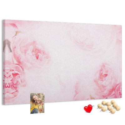 Cork memo board Blooming flowers