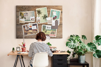 Cork display board Polaroid photos