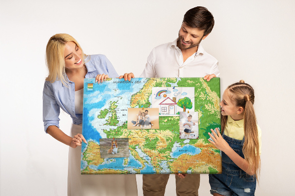 Cork memo board Geography World Map