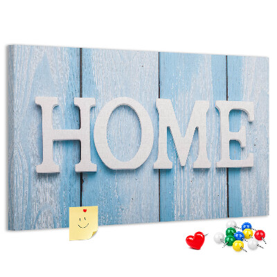 Cork board Home lettering