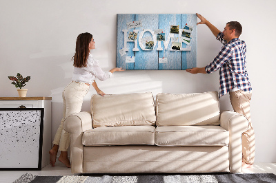 Cork board Home lettering