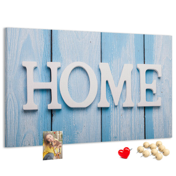 Cork board Home lettering