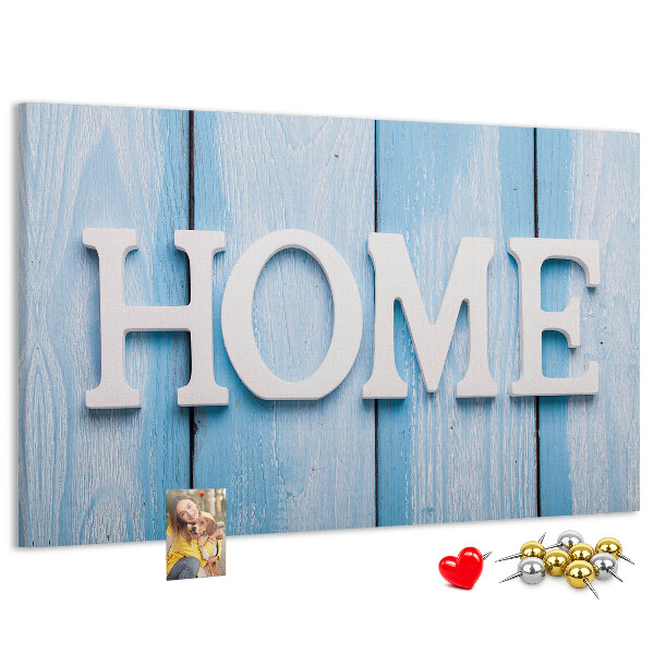 Cork board Home lettering
