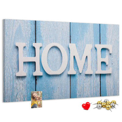 Cork board Home lettering