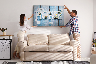 Cork board Home lettering