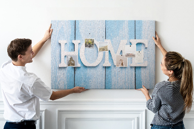 Cork board Home lettering