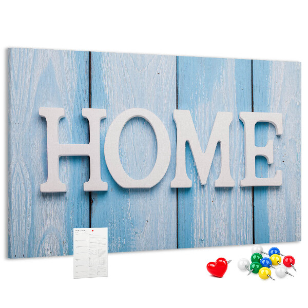 Cork board Home lettering