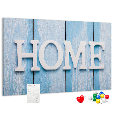 Cork board Home lettering