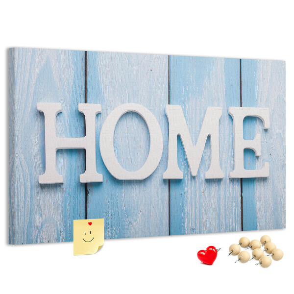 Cork board Home lettering