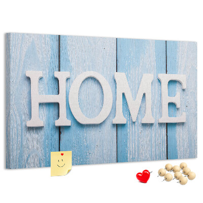 Cork board Home lettering