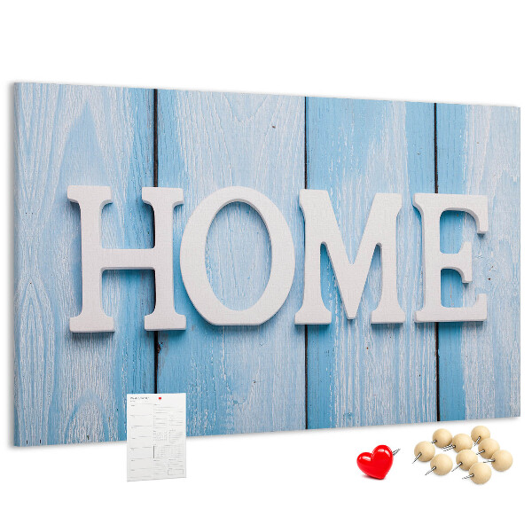 Cork board Home lettering