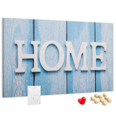 Cork board Home lettering