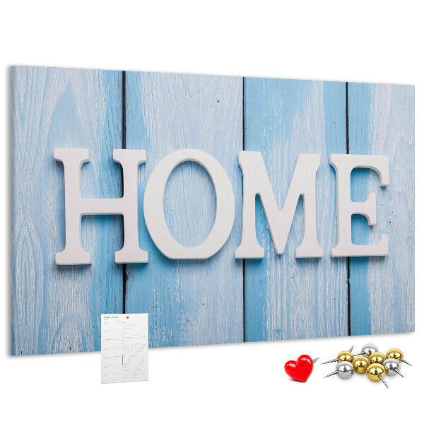 Cork board Home lettering
