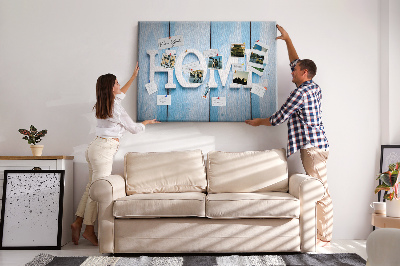 Cork board Home lettering