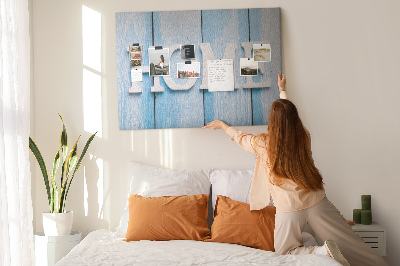 Cork board Home lettering