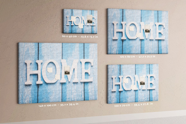 Cork board Home lettering