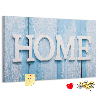 Cork board Home lettering