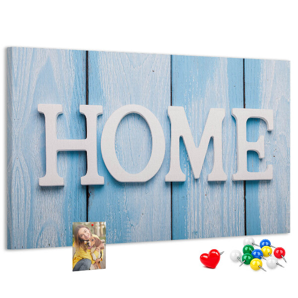 Cork board Home lettering