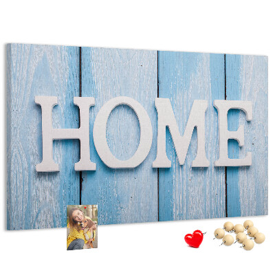 Cork board Home lettering