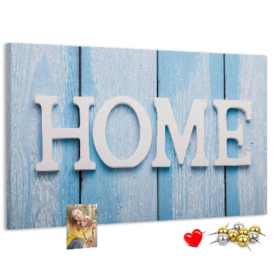 Cork board Home lettering